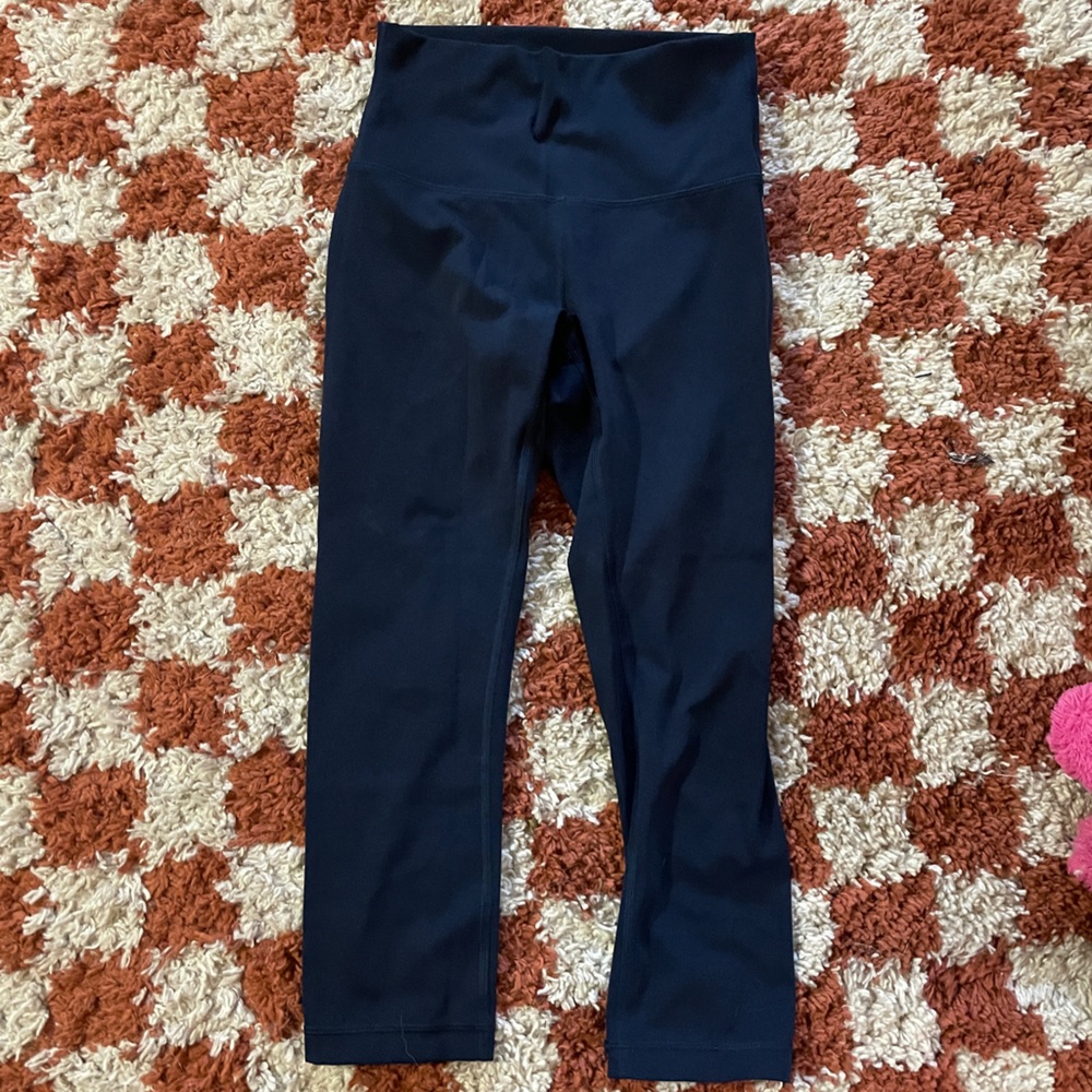 Navy blue Lulu leggings size 4 21” inseam
